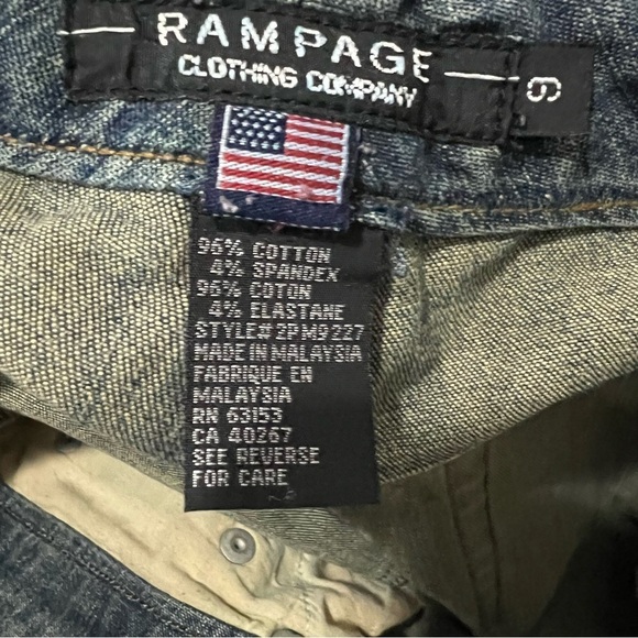 Rampage 9 Vintage Floral Embroidered Hem Wide Leg Flare Denim Jeans Y2k 90’s P1 - Picture 6 of 6